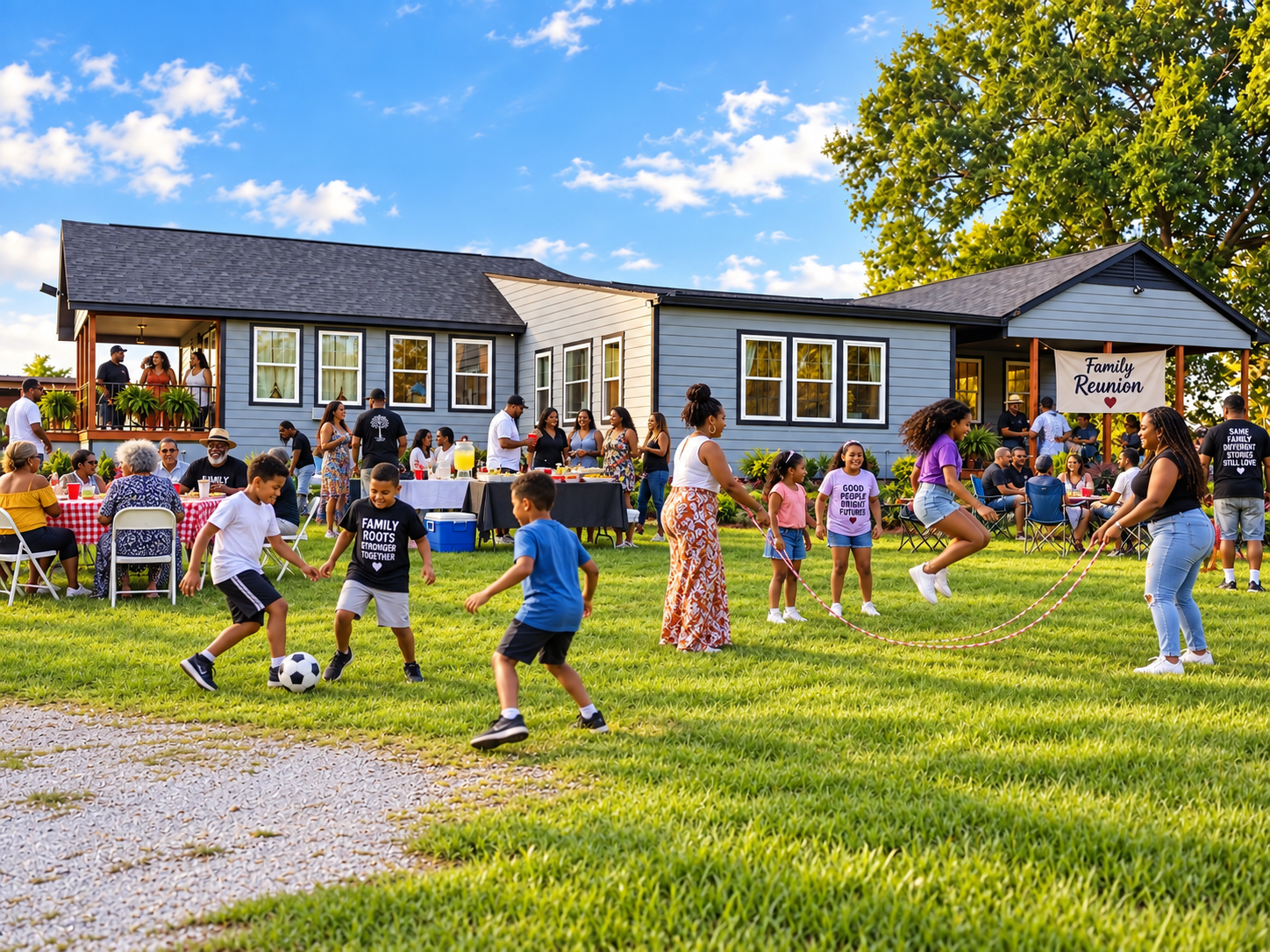 Family reunion celebration at WellNest Retreat Ranch