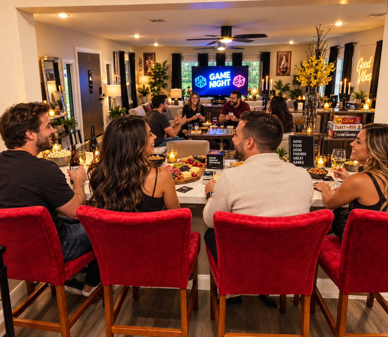 Game Night gathering at WellNest Retreat Ranch